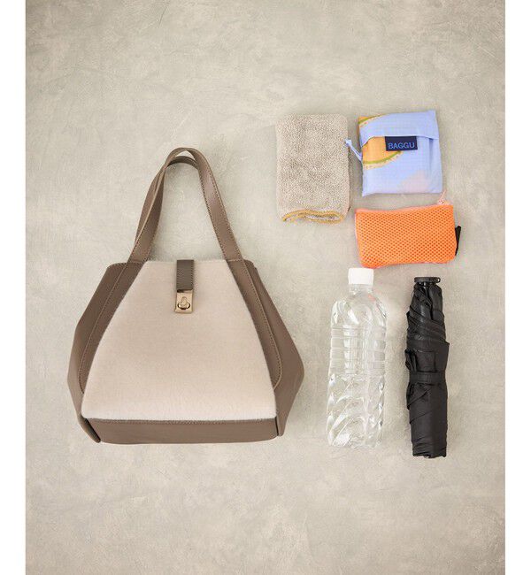 ROPE PICNIC PASSAGE「me fit BAG ホースヘア調コンビスクエアフォルムバッグ/2WAY」|トートバッグ|