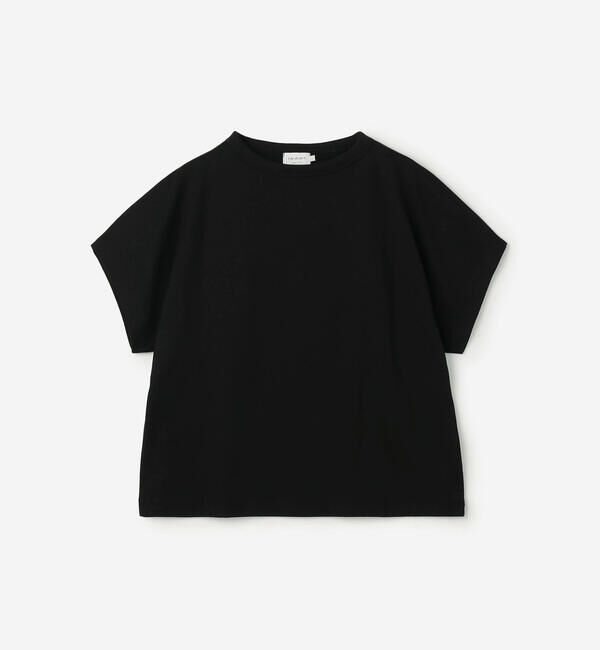 handvaerk「handvaerk | 60/2 キャップスリーブTシャツ SOLID WOMEN」|Tシャツ・カットソー|BLACK