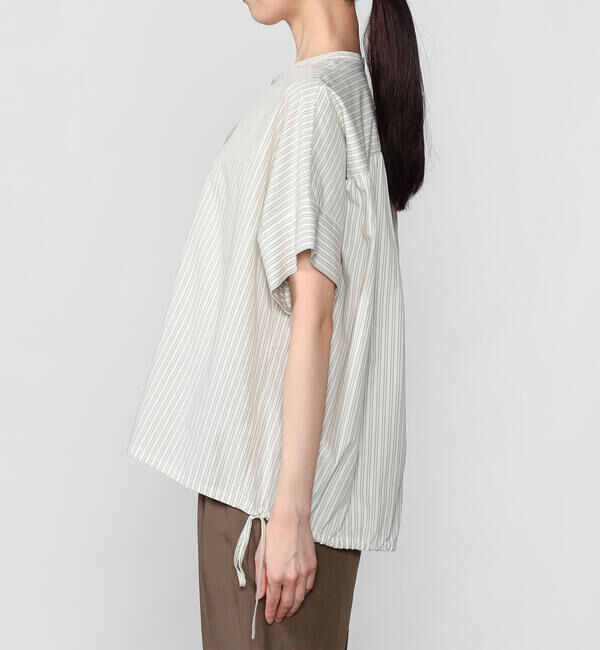  「nicholson & nicholson |〈別注〉ドローストリング半袖シャツ WOMEN」|シャツ・ブラウス|