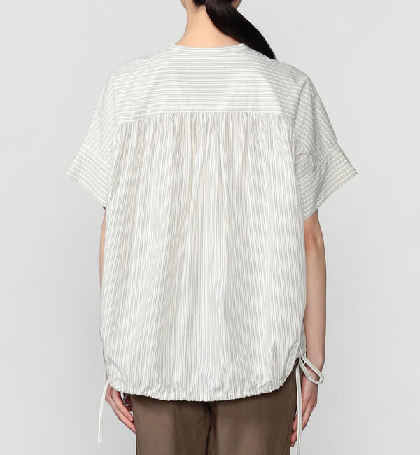  「nicholson & nicholson |〈別注〉ドローストリング半袖シャツ WOMEN」|シャツ・ブラウス|
