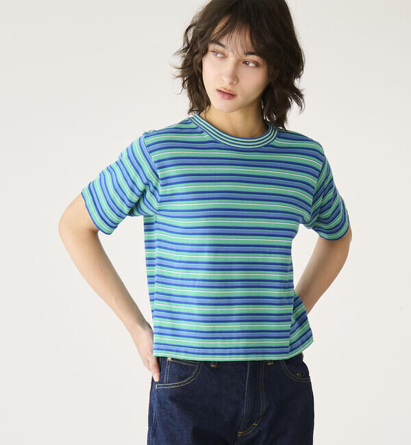  「RYE TENDER | 〈別注〉半袖クルーネックニット WOMEN」|ニット・セーター|