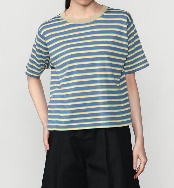  「RYE TENDER | 〈別注〉半袖クルーネックニット WOMEN」|ニット・セーター|BLUE系2
