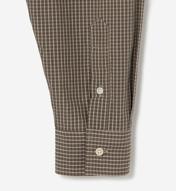  「nicholson & nicholson | バンドカラー ショート ブラウス CHECK WOMEN」|シャツ・ブラウス|