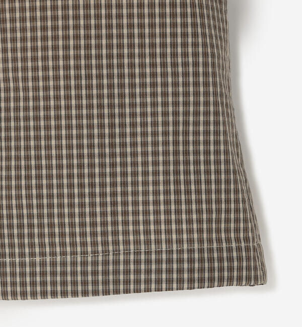  「nicholson & nicholson | バンドカラー ショート ブラウス CHECK WOMEN」|シャツ・ブラウス|