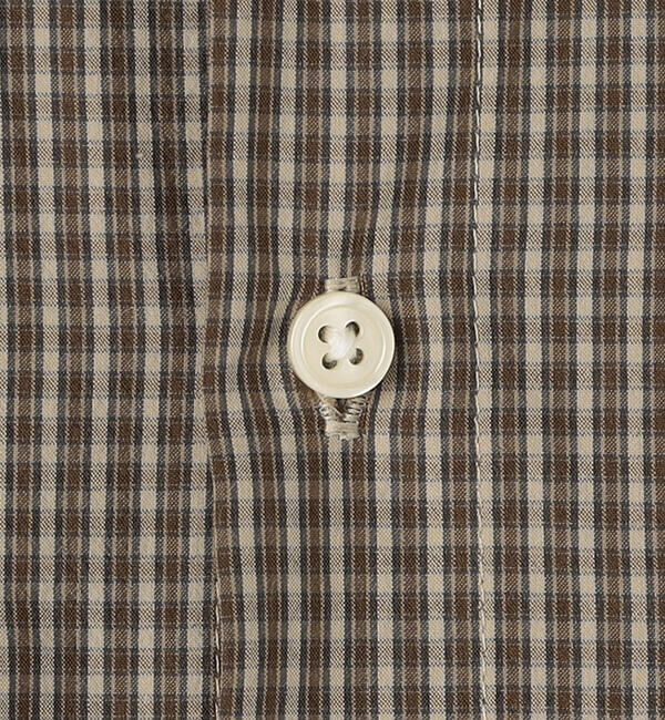  「nicholson & nicholson | バンドカラー ショート ブラウス CHECK WOMEN」|シャツ・ブラウス|