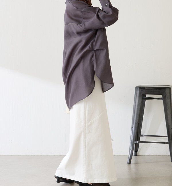  「Q.anosリラックススリムデニムワンピース」|ワンピース|