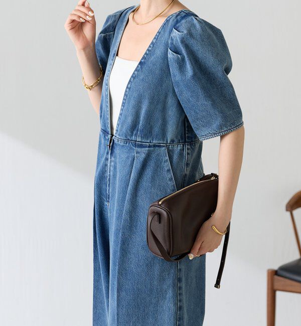  「【再販売決定！】Q.anosアウティングデニムロンパース」|ワンピース|