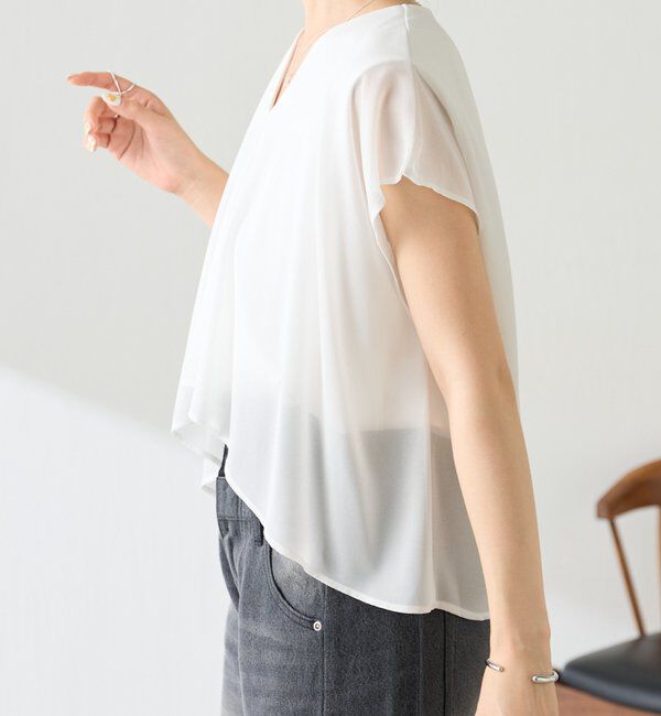  「【着映えアイテム】シアードッキングフレンチプルオーバー」|Tシャツ・カットソー|