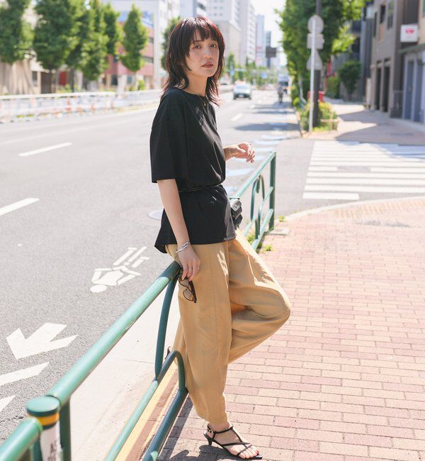  「【A・MONN】【吸水速乾/接触冷感】オープンネックTee」|Tシャツ・カットソー|
