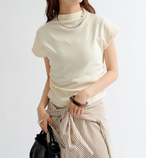  「プレート付きハイネックTシャツ」|Tシャツ・カットソー|