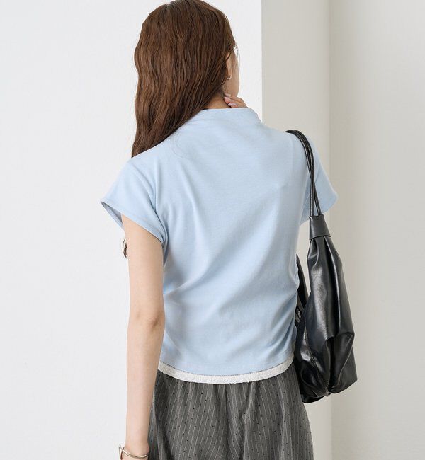  「プレート付きハイネックTシャツ」|Tシャツ・カットソー|