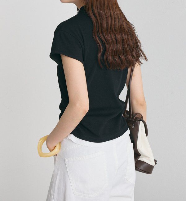  「プレート付きハイネックTシャツ」|Tシャツ・カットソー|