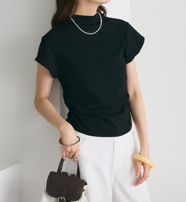  「プレート付きハイネックTシャツ」|Tシャツ・カットソー|