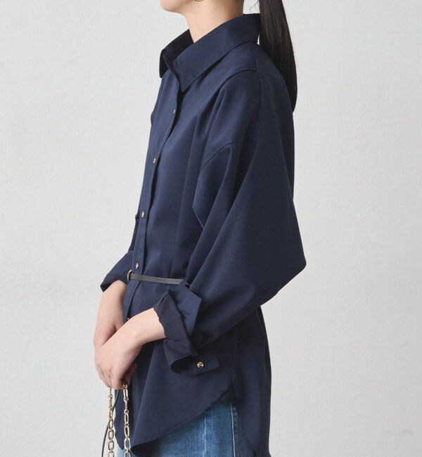  「《WEB限定/累計販売数１万枚達成》サテンBIGシャツ」|シャツ・ブラウス|