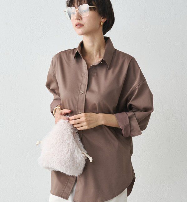  「《WEB限定/累計販売数１万枚達成》サテンBIGシャツ」|シャツ・ブラウス|