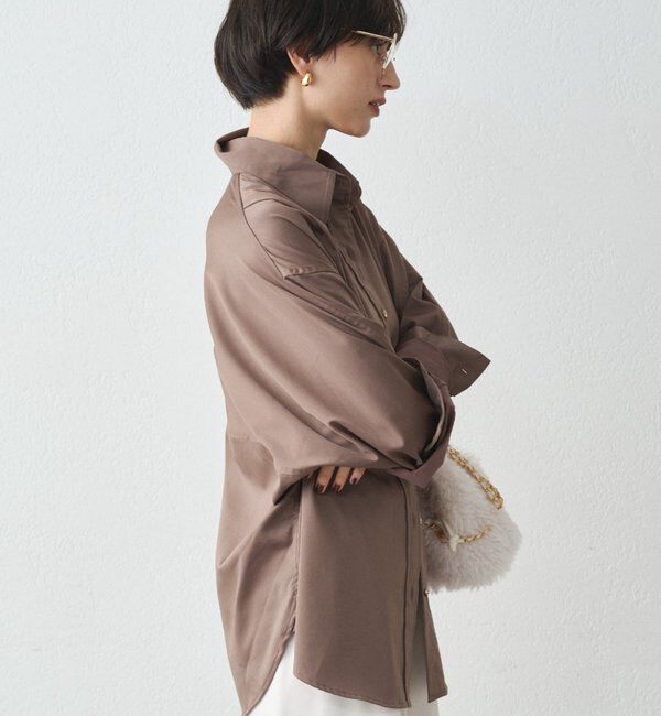  「《WEB限定/累計販売数１万枚達成》サテンBIGシャツ」|シャツ・ブラウス|