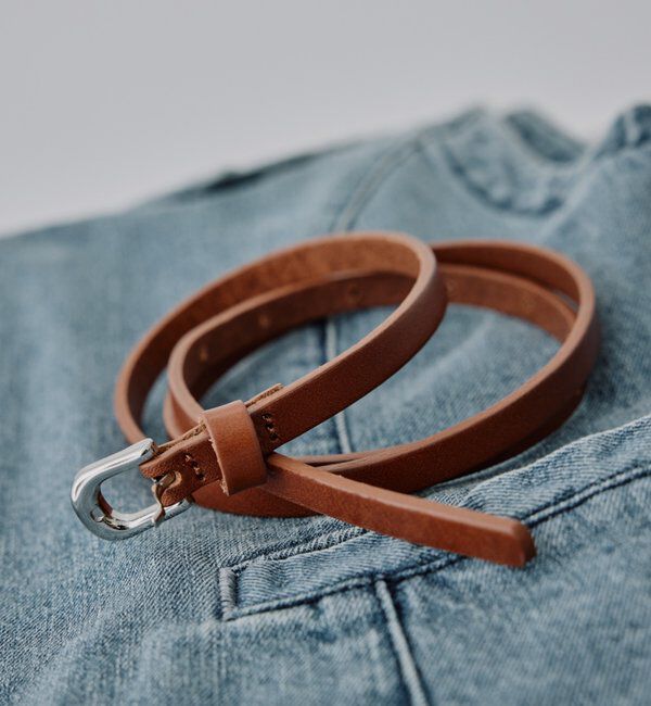  「【GALENA/ガレナ】細ベルト」|ベルト|ブラウン