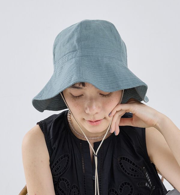 collex「【Nine Tailor/ナインテーラー】 Canna Hat リネンハット」|その他|モスグリーン