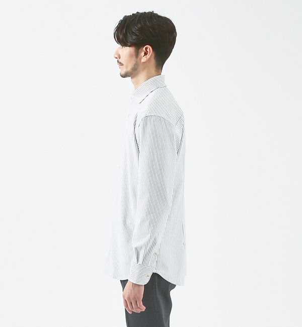 ABAHOUSE「【FLEX SHIRTS】接触冷感  ペンストライプシャツ」|シャツ・ブラウス|