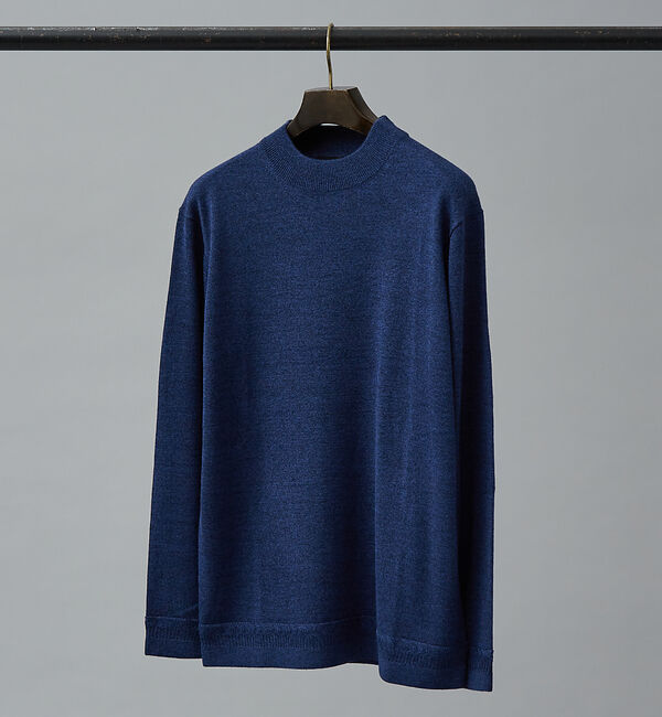 ABAHOUSE「Pure Merino ハイゲージモックネック ニット プルオーバー」|ニット・セーター|
