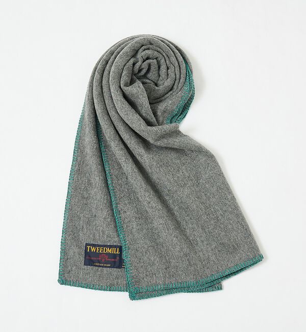 ABAHOUSE「【TWEEDMILL/ツイードミル】Lambswool Blanket Stit」|マフラー|グレー