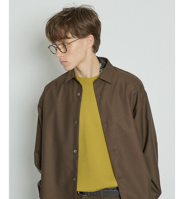 ABAHOUSE「【セットアップ対応】クリアウール オーバーサイズ レギュラーカラーシャツ【予約】」|シャツ・ブラウス|