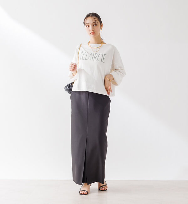 Rouge vif「ショート丈 ロゴミニ裏毛ロンT」|Tシャツ・カットソー|