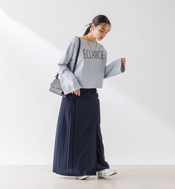 Rouge vif「【セットアップ対応】ラッププリーツボタンスカート」|スカート|