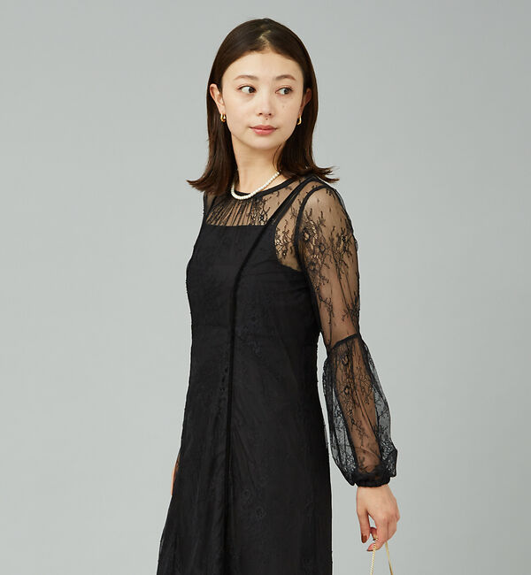 Rouge vif「【一部店舗限定】２WAYレース&times;キャミセットワンピース」|ワンピース|