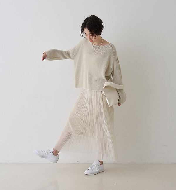 Rouge vif「【一部店舗限定】ラメシアープリーツスカート」|スカート|