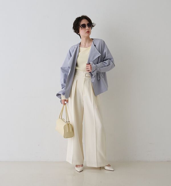 Rouge vif「【撥水・防花粉加工】【一部店舗限定】キャンディスリーブショートトレンチコート」|トレンチコート|