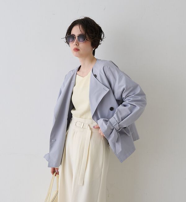 Rouge vif「【撥水・防花粉加工】【一部店舗限定】キャンディスリーブショートトレンチコート」|トレンチコート|
