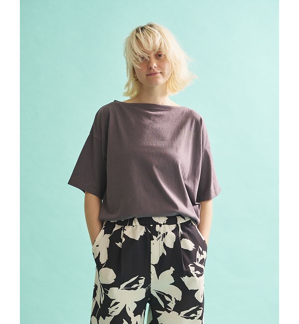 Rouge vif「ボートネックロゴTシャツ」|Tシャツ・カットソー|