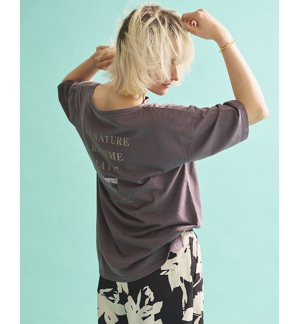 Rouge vif「ボートネックロゴTシャツ」|Tシャツ・カットソー|