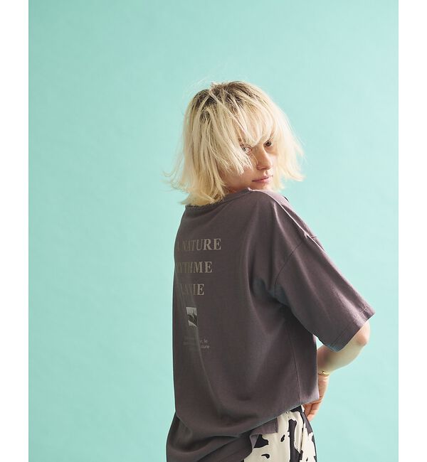 Rouge vif「ボートネックロゴTシャツ」|Tシャツ・カットソー|