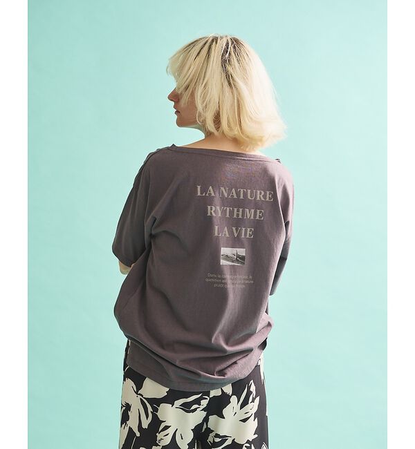 Rouge vif「ボートネックロゴTシャツ」|Tシャツ・カットソー|