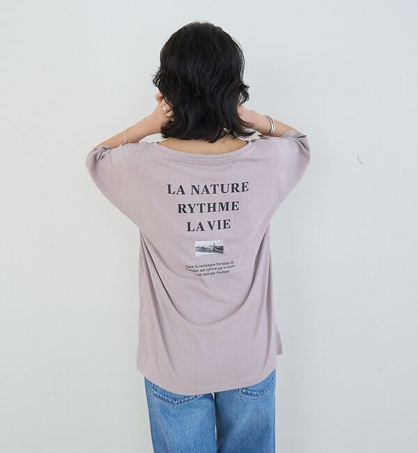 Rouge vif「ボートネックロゴTシャツ」|Tシャツ・カットソー|