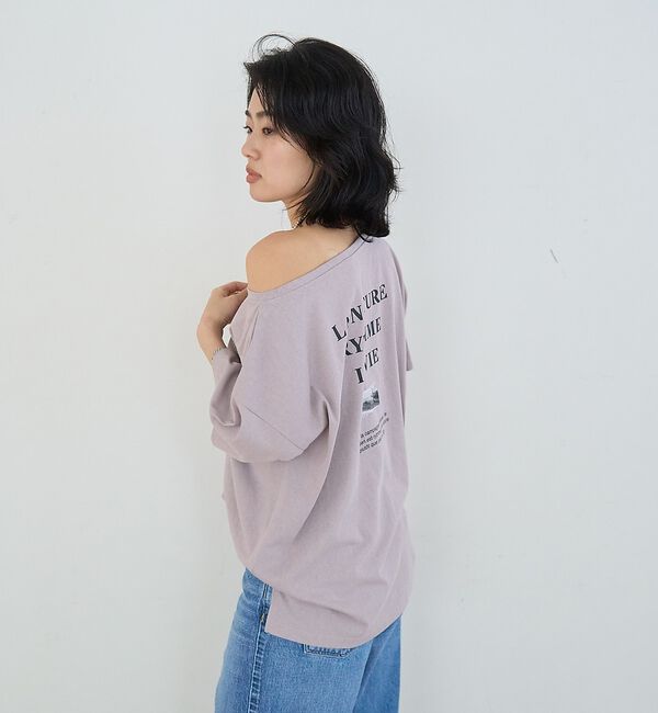 Rouge vif「ボートネックロゴTシャツ」|Tシャツ・カットソー|