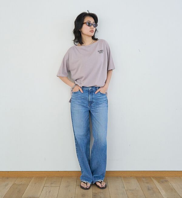 Rouge vif「ボートネックロゴTシャツ」|Tシャツ・カットソー|