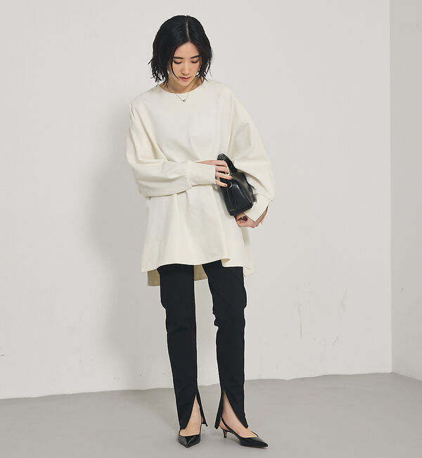 qualite「ご好評につきブラック再入荷！【細見えパンツ】トリコットスリムパンツ」|その他|
