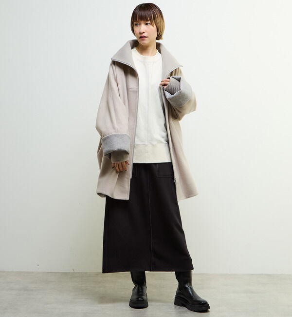 SOFFITTO「【nota della mano sinistra（ノータ デラ マノ シニストラ）】ドルマンファスナーハイネックコート」|その他|