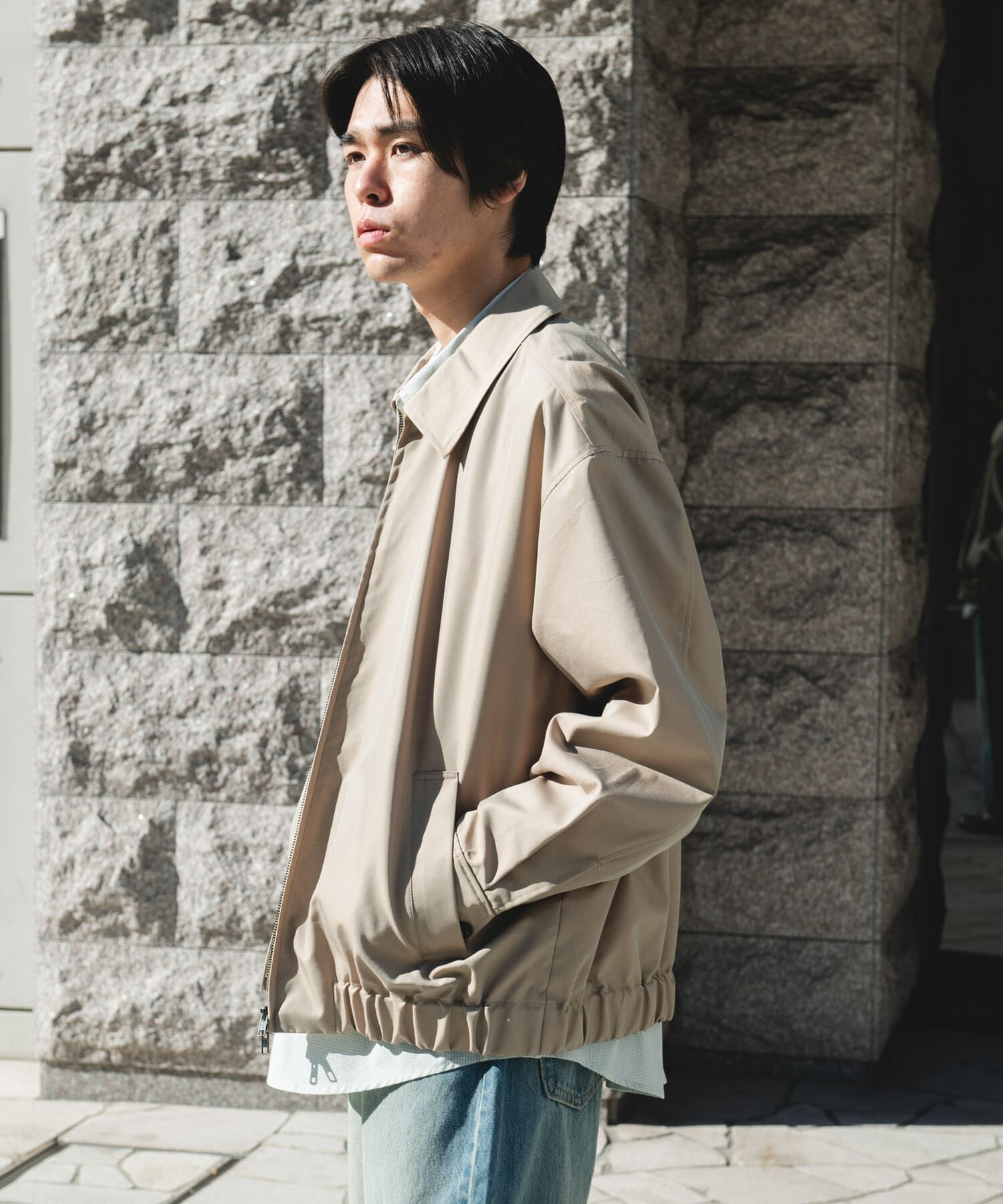 URBAN RESEARCH DOORS「ヘムシャーリング フルジップ ブルゾン」|ブルゾン・スタジャン|