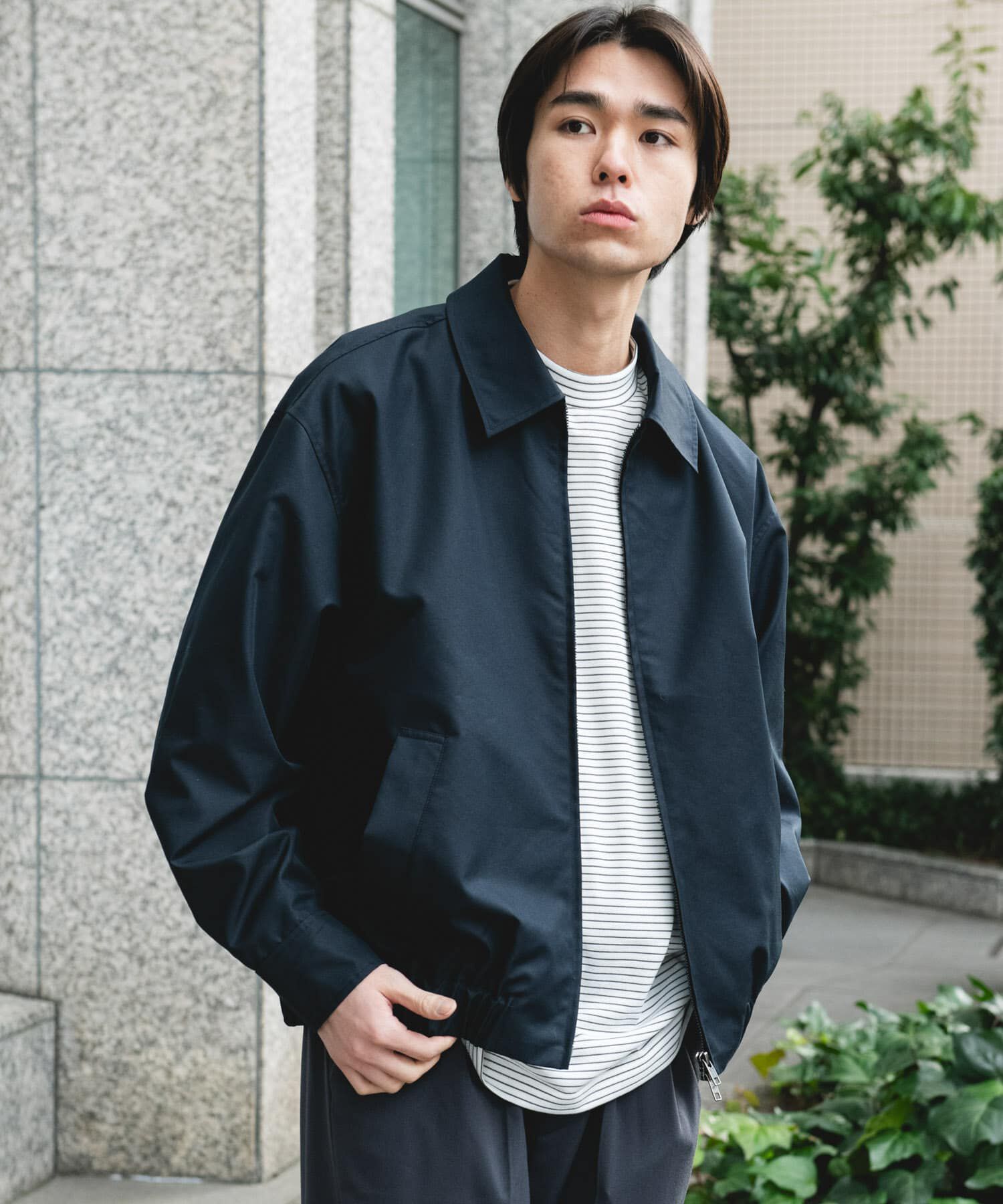 URBAN RESEARCH DOORS「ヘムシャーリング フルジップ ブルゾン」|ブルゾン・スタジャン|
