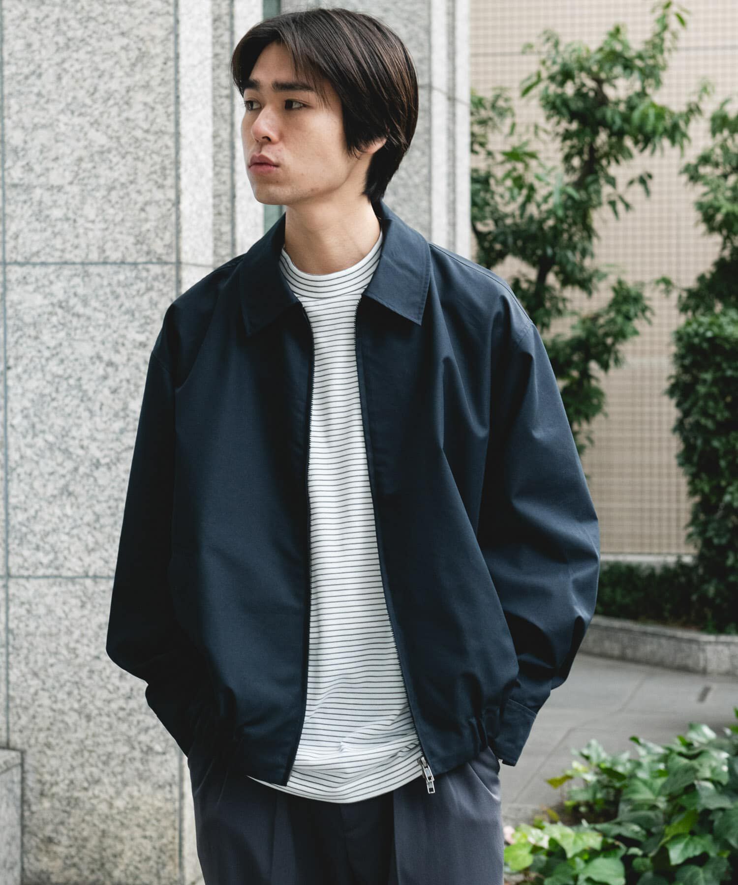 URBAN RESEARCH DOORS「ヘムシャーリング フルジップ ブルゾン」|ブルゾン・スタジャン|