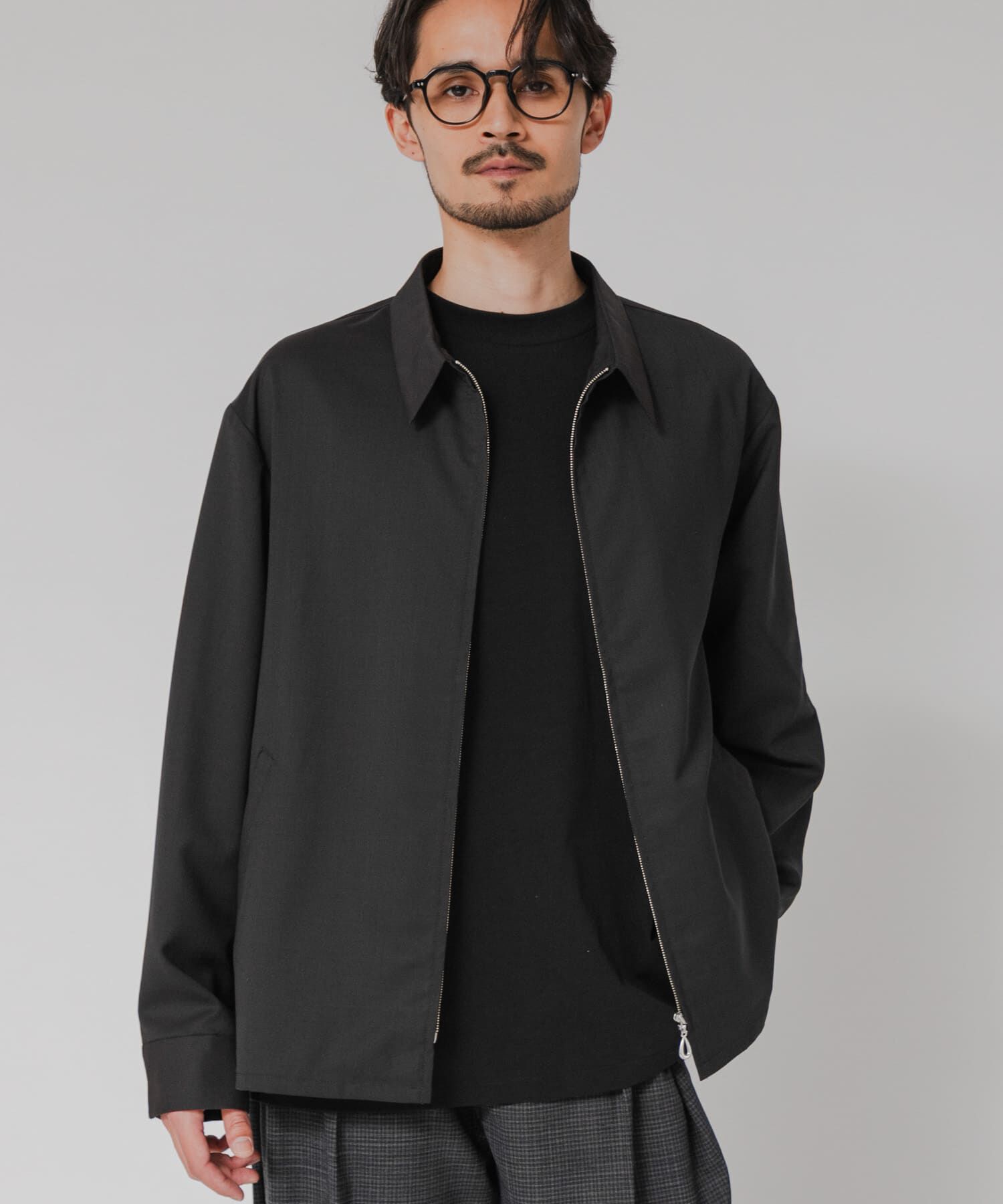URBAN RESEARCH「『洗濯可/防シワ/接触冷感』WASHABLE WOOL SPORTS JACKET」|ブルゾン・スタジャン|ブラック