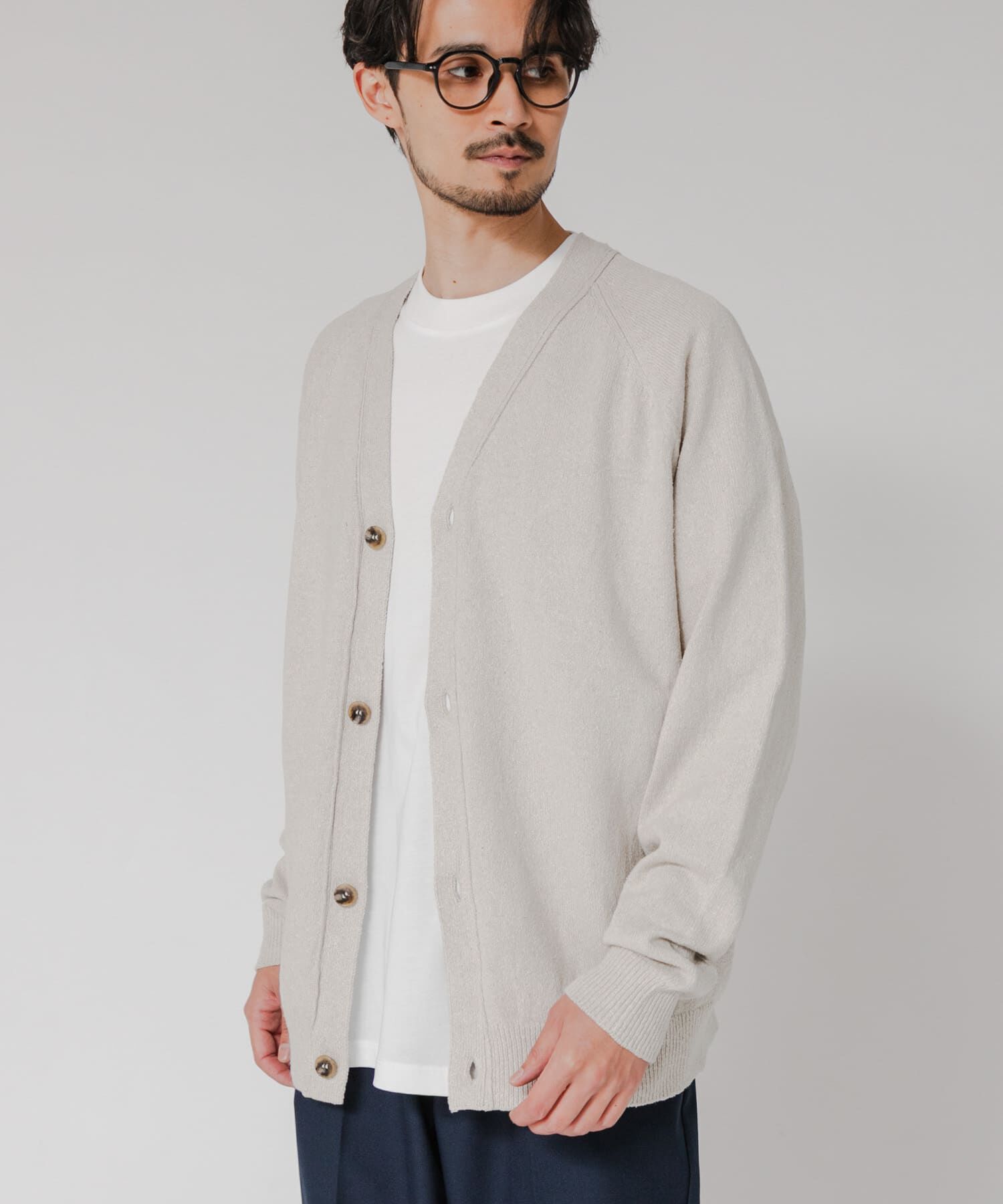 URBAN RESEARCH「SILK NOIL CARDIGAN」|カーディガン|ホワイト系その他
