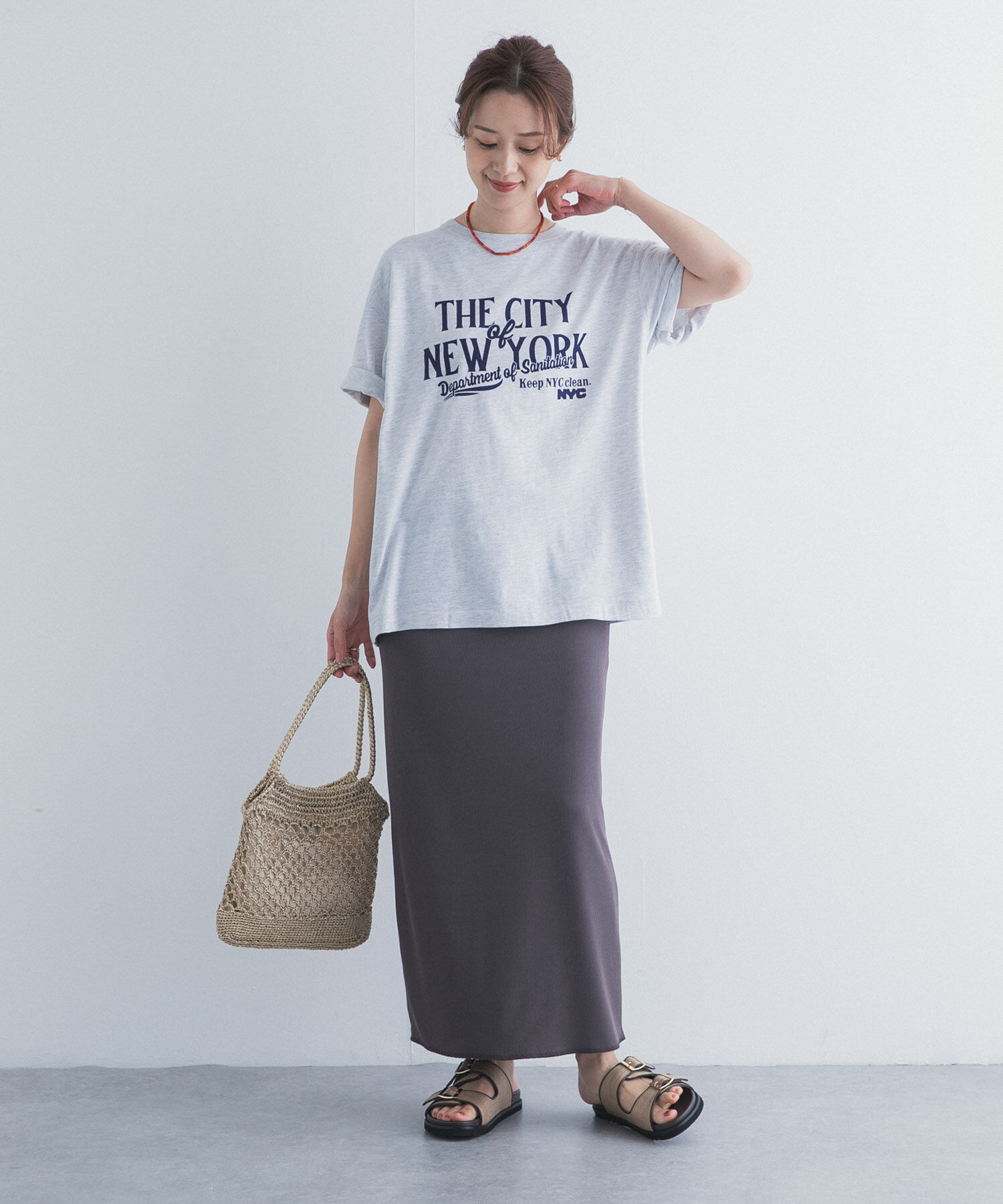 URBAN RESEARCH DOORS「リバーシブルテレコカットスカート」|スカート|