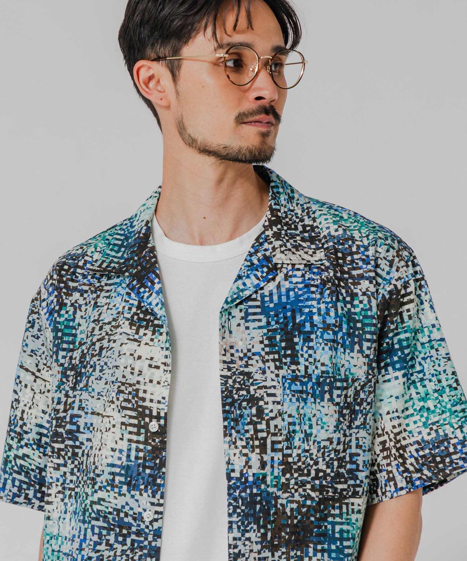 URBAN RESEARCH「LONGCHAMP OPEN COLLAR SHIRTS」|シャツ・ブラウス|ライトブルー