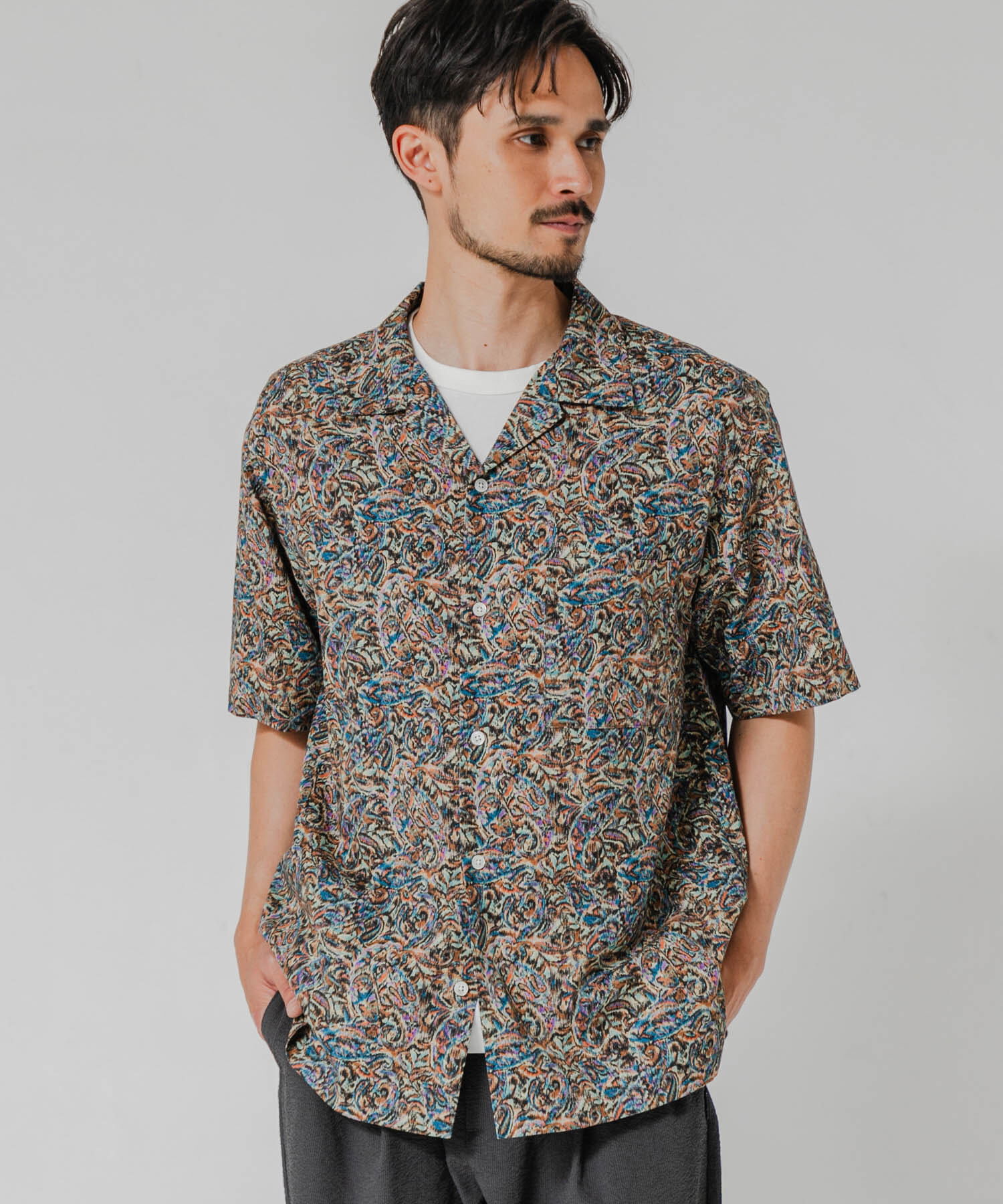 URBAN RESEARCH「LONGCHAMP OPEN COLLAR SHIRTS」|シャツ・ブラウス|