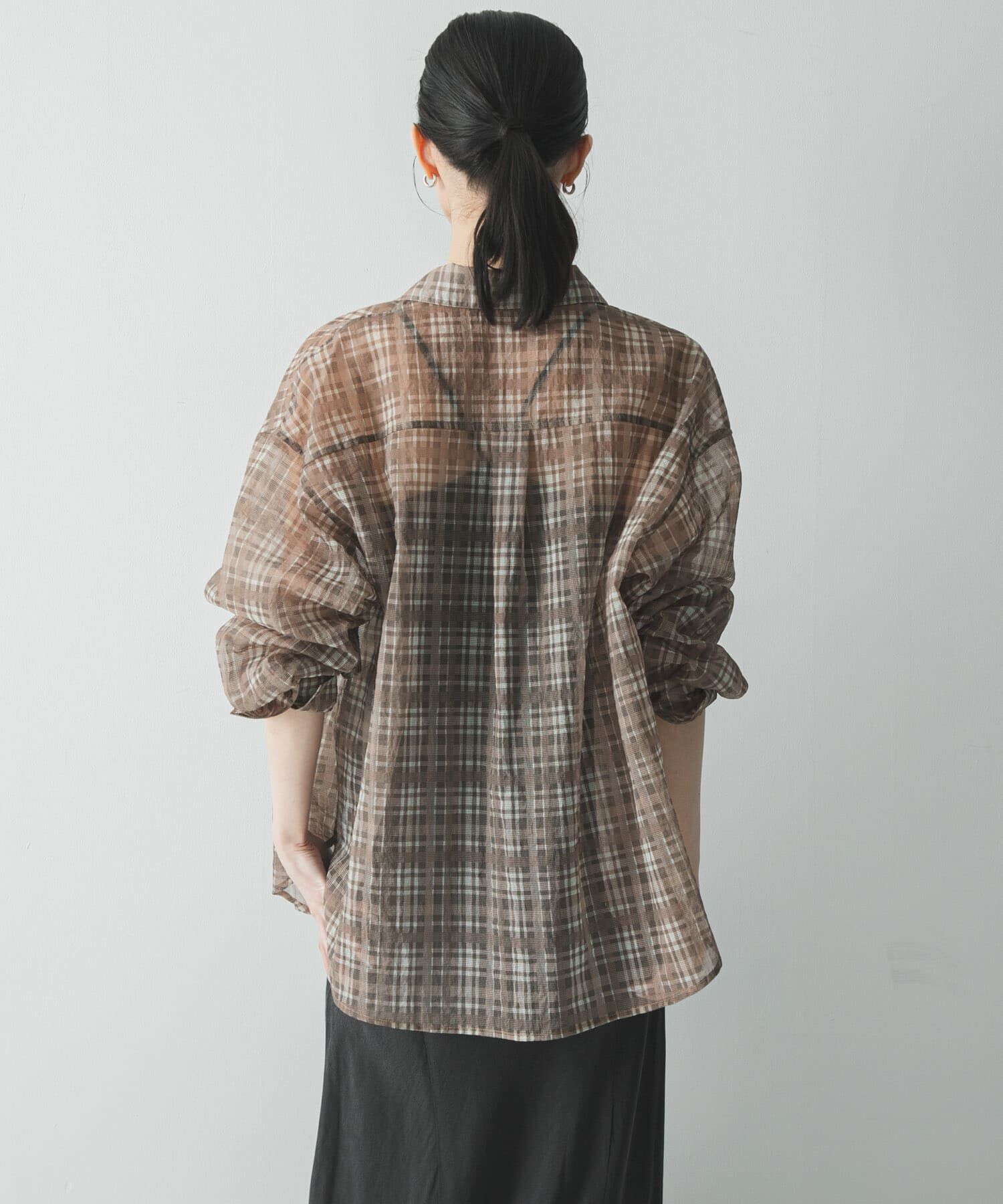 URBAN RESEARCH「シアーチェックオーバーシャツ」|シャツ・ブラウス|